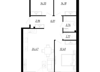 3-ком. квартира на продажу, 82.5 м2, городской посёлок Фёдоровское, Счастливая улица, 4