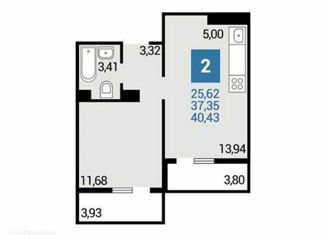 Продам 2-ком. квартиру, 46 м2, Анапа, ЖК Горгиппия Морская