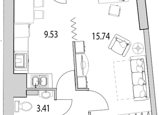 Продаю 1-комнатную квартиру, 40 м2, Санкт-Петербург, улица Кустодиева, 5к1, улица Кустодиева