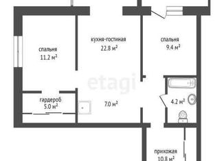 Продается 3-комнатная квартира, 71.1 м2, Красноярск, ЖК Скандис озеро, улица Авиаторов, 26