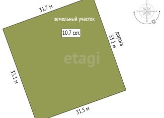 Продается участок, 10.7 сот., деревня Пашнино 1-е, Берёзовая улица, 1