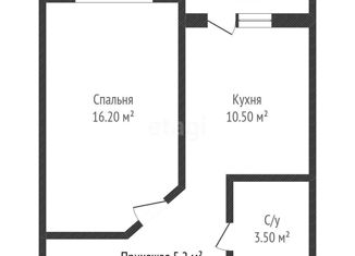 Продажа однокомнатной квартиры, 36.8 м2, Краснодар, Тепличная улица, 62/1к5, ЖК Акварели 2