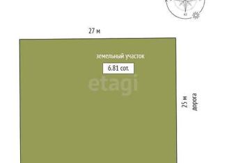 Продам участок, 6.8 сот., поселок Плодопитомник, Еловая улица