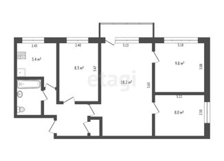 Продается 4-комнатная квартира, 59.5 м2, Омск, Центральный округ, 27-я Северная улица, 123А