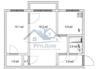 Продажа двухкомнатной квартиры, 42.5 м2, Петрозаводск, Машезерская улица, 14, район Голиковка