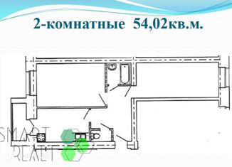 Продается двухкомнатная квартира, 54 м2, поселок Ростовка, улица Михаила Врубеля, 5