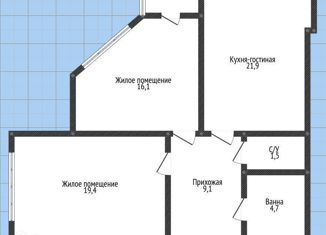 Продаю 2-комнатную квартиру, 72.7 м2, Краснодар, Береговая улица, 2к2, Береговая улица
