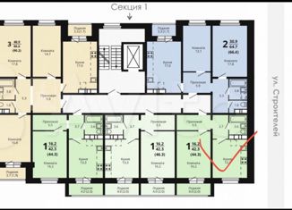 Продам 1-комнатную квартиру, 44.3 м2, Ковров, улица Маршала Устинова, 7