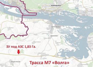 Продаю участок, 183.8 сот., Большеачасырское сельское поселение, М-7 Волга, 744-й километр