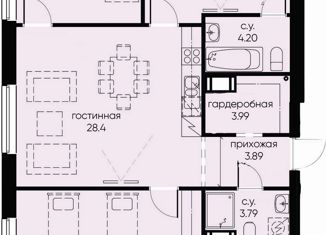 Продам 3-ком. квартиру, 97.07 м2, Санкт-Петербург, Московский проспект, 72, метро Технологический институт-1