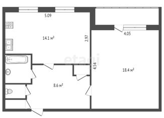 Продается 1-ком. квартира, 33.9 м2, Ленинградская область, улица Первых, 2к2