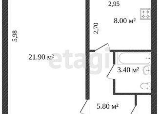 Продажа 1-комнатной квартиры, 39.7 м2, Тюменская область, улица Геологоразведчиков, 16Г