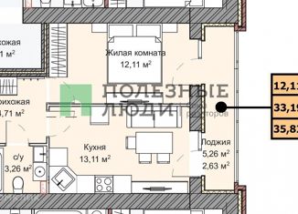 Продам 1-комнатную квартиру, 35.82 м2, Киров, ЖК Северный