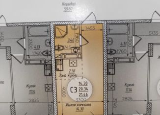 Квартира на продажу студия, 21.34 м2, Ростов-на-Дону, Горсоветская улица, 49/2, ЖК Свобода