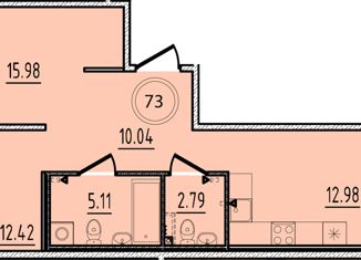 Продается 2-ком. квартира, 59.32 м2, посёлок Шушары, Витебский проспект