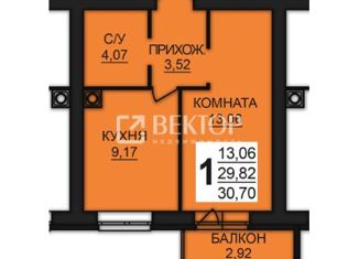 1-ком. квартира на продажу, 31 м2, Ивановская область, деревня Дерябиха, 81