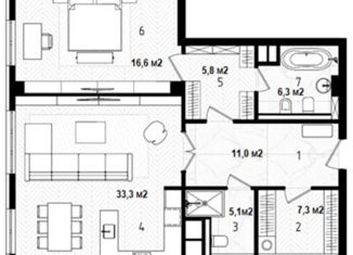 Продается двухкомнатная квартира, 85.4 м2, Москва, метро Павелецкая, Большой Строченовский переулок, 9