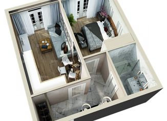 Продам 1-ком. квартиру, 46.1 м2, Сочи, переулок Трунова, 6к7, ЖК Альпийский Квартал