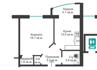 Продам 1-ком. квартиру, 47 м2, Симферополь, Битакская улица, 17А