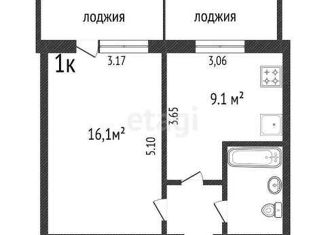 Продажа однокомнатной квартиры, 10 м2, Сургут, улица Мелик-Карамова, 74Б