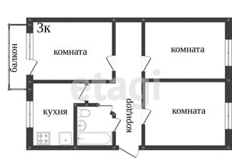 Продажа 3-комнатной квартиры, 60 м2, Тюменская область, улица Островского, 26