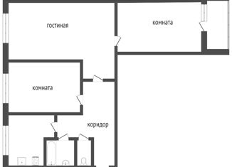 Продаю 3-ком. квартиру, 62.4 м2, Тюменская область, Ханты-Мансийская улица, 45