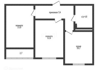 Продаю 2-ком. квартиру, 50.5 м2, Краснодар, улица имени Владимира Жириновского, 1к1