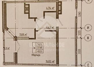 Продается 1-комнатная квартира, 40.3 м2, Новосибирск, улица Серафимовича, 21, улица Серафимовича