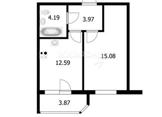 Продам 1-комнатную квартиру, 35.8 м2, Новосибирск, Заречная улица, 4, Первомайский район