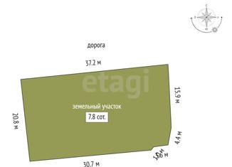 Продается земельный участок, 7.8 сот., садовое товарищество Берёзка-4, Кустарниковая улица