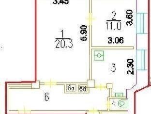 Продается двухкомнатная квартира, 43.5 м2, поселок ДСК Мичуринец, улица Горького, 1