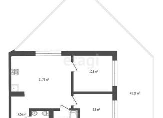 2-комнатная квартира на продажу, 50.8 м2, Тюмень, Стройотрядовская улица, 14, ЖК Скандиа Квартал у Озера