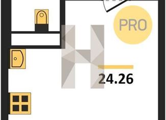 Продаю квартиру студию, 24.26 м2, Челябинск, Советский район, Нефтебазовая улица, 1