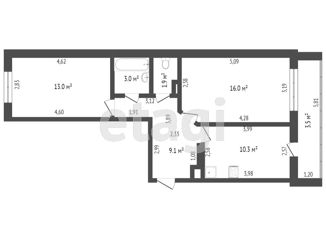 Продается 2-комнатная квартира, 53 м2, Татарстан, 20-й микрорайон, 2