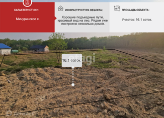 Продаю участок, 16.1 сот., село Мичуринское