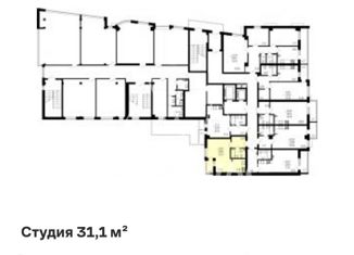 Квартира на продажу студия, 31.1 м2, Якутск, проспект Михаила Николаева, 19Г, Автодорожный округ