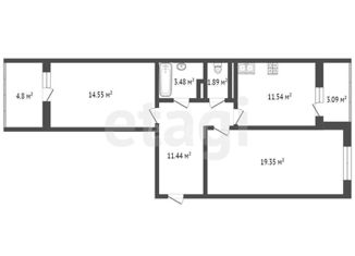 Продаю 2-ком. квартиру, 58.5 м2, Краснодар, улица Евгении Жигуленко, 25к2, ЖК Выше
