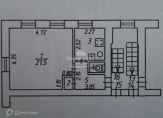 Продам 1-ком. квартиру, 32.9 м2, Калужская область, улица Тельмана, 16