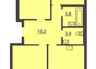 3-комнатная квартира на продажу, 98.5 м2, Санкт-Петербург, улица Дыбенко, 2, ЖК Цивилизация на Неве