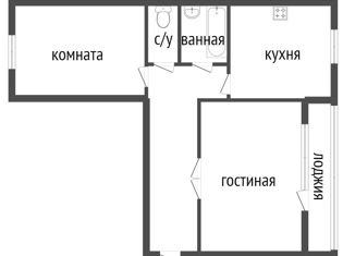 Двухкомнатная квартира на продажу, 43 м2, Курган, улица Радионова, 18, Центральный район