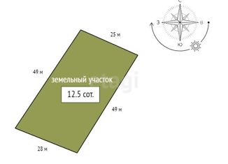 Продается участок, 12.5 сот., деревня Мужичкино, Центральная улица