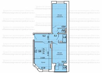 Продам 2-комнатную квартиру, 55.2 м2, Тюменская область, Северная улица, 69