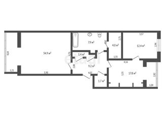 Продам 3-комнатную квартиру, 89.3 м2, Новосибирск, метро Заельцовская