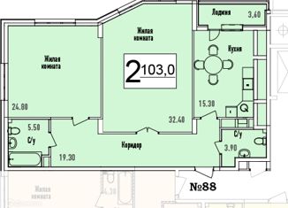 Продаю 2-ком. квартиру, 103.1 м2, деревня Сосенки, Ясеневая улица, 9, ЖК Дубровка