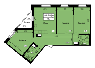 Продажа 3-ком. квартиры, 95.6 м2, посёлок Парголово, Ольгинская дорога, 3/20, ЖК Прагма Сити