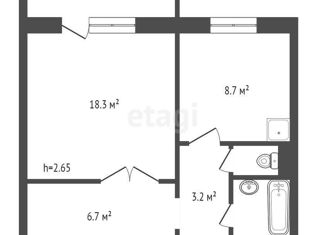 Продам 1-ком. квартиру, 40.3 м2, Красноярский край, Абытаевская улица, 4