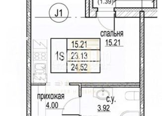 Продаю квартиру студию, 23.2 м2, Кудрово, проспект Строителей, 5к1