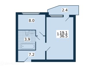 Продается 1-комнатная квартира, 36.5 м2, Москва, Хованская улица, Хованская улица, 6