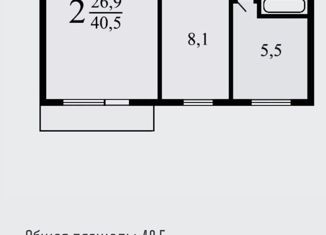 Продажа 2-комнатной квартиры, 40.5 м2, Москва, Открытое шоссе, 17к9, район Метрогородок