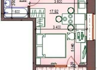 Однокомнатная квартира на продажу, 24.8 м2, село Дядьково, ЖК Окские просторы, Малиновая улица